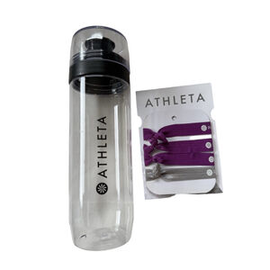 NWT Athleta Water Bottle & Hair Tie Set BPA Free